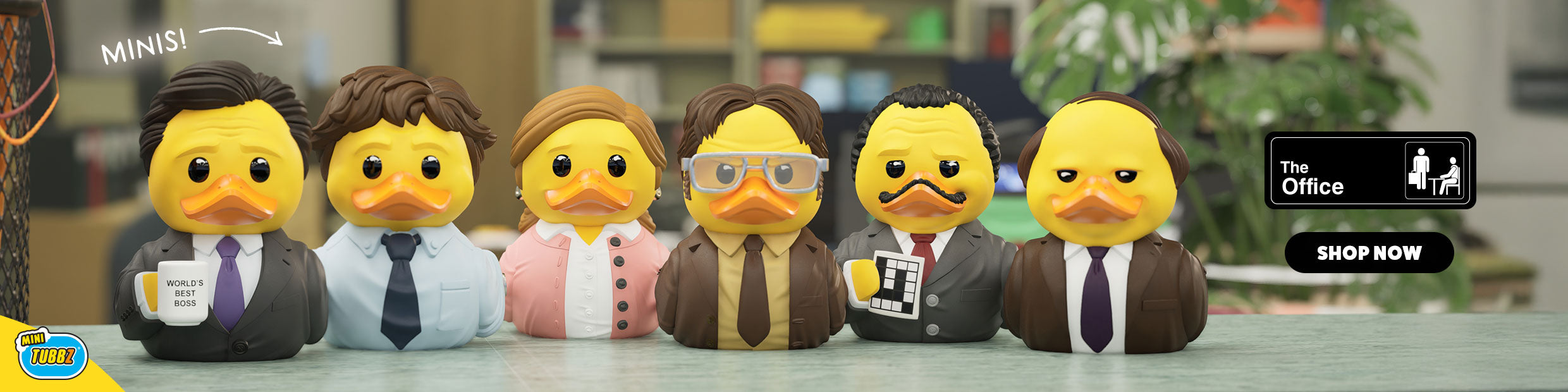 TUBBZ Mini: The Office - Boneco de vinil de pato de borracha Jim Halpert cosplay TUBBZ Mini: The Office - Boneco de vinil de pato de borracha Jim Halpert cosplay