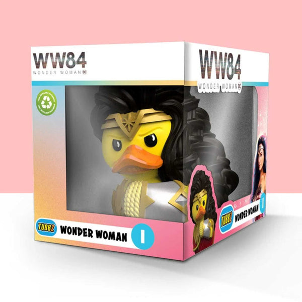 A boxed TUBBZ collectable of Wonder Woman with her lasso and tiara.