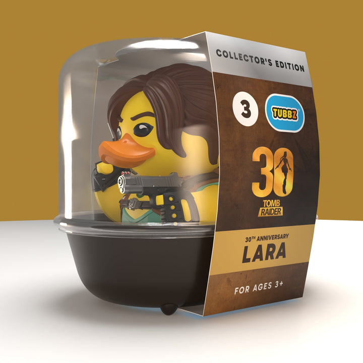 Packaging of 30th Anniversary Lara Croft Tomb Raider Collectors Edition TUBBZ
