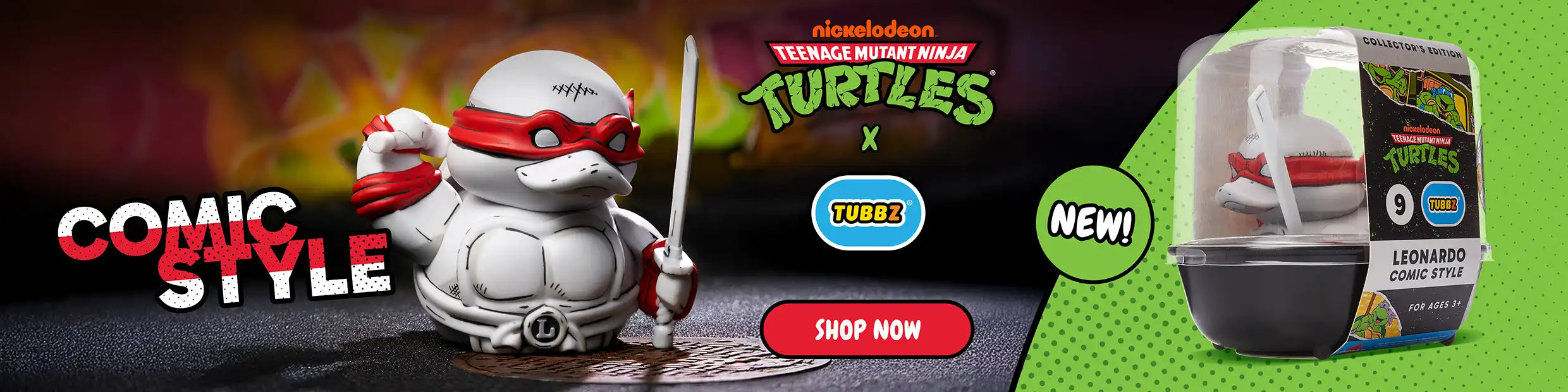 Teenage Mutant Ninja Turtles Leonardo Comic Style TUBBZ