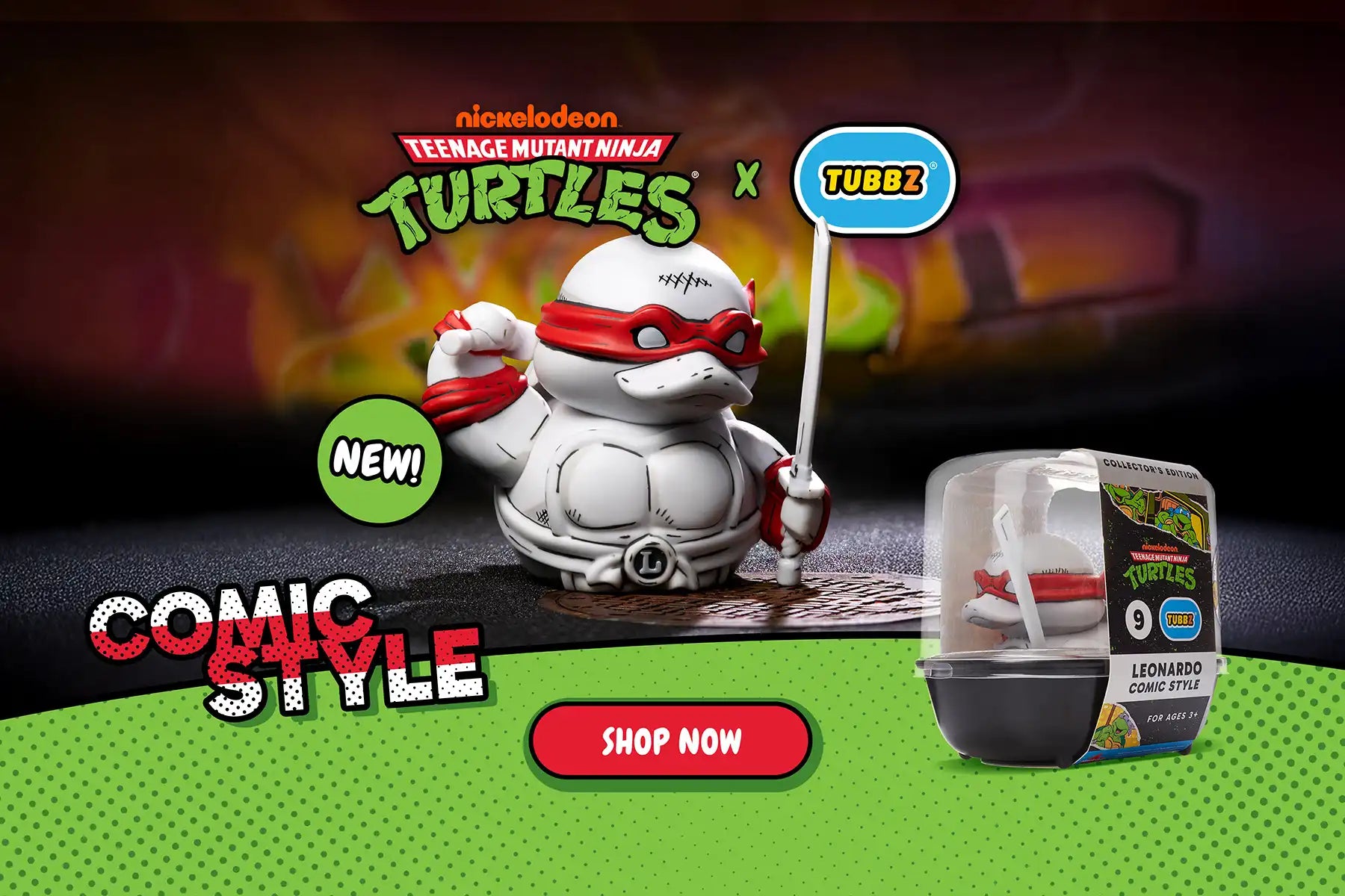 Teenage Mutant Ninja Turtles Leonardo Comic Style TUBBZ