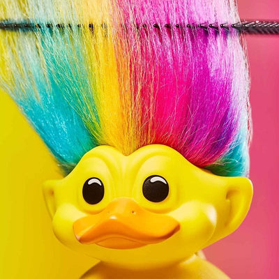 *FIRST EDITION* Trolls Rainbow Troll (Yellow with Rainbow Hair)Tubbz